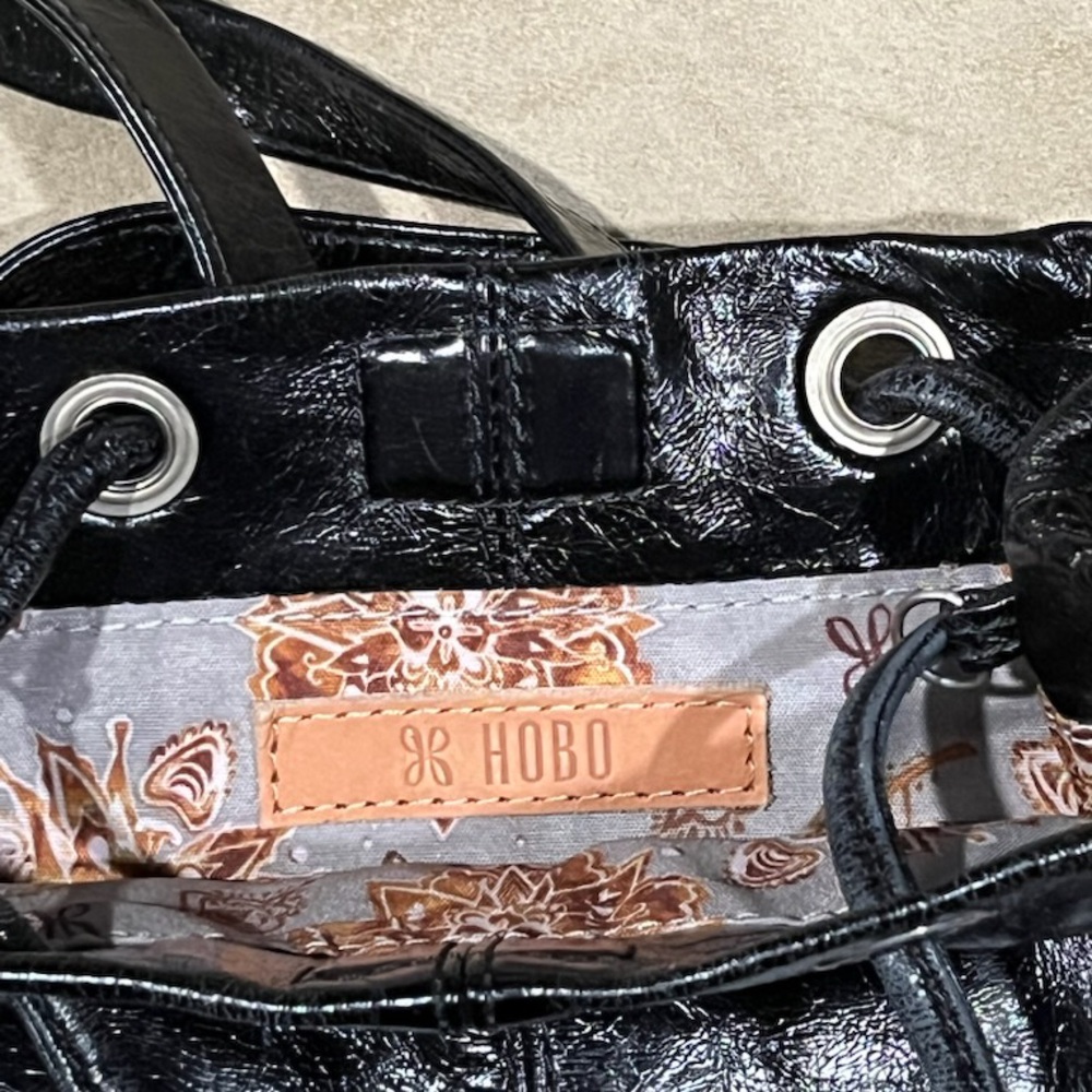 HOBO Shiny Black Women's Hobo Bag